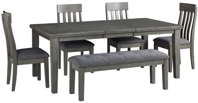 Signature Design by Ashley® Hallanden Gray 6-Piece Dining Set-0