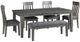 Signature Design by Ashley® Hallanden Gray 6-Piece Dining Set-0