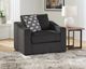 Benchcraft® Wryenlynn Onyx Chair and a Half-4