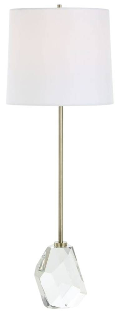 Uttermost® Valentina Crystal Cordless Buffet Lamp with Antique Brass Accent-0