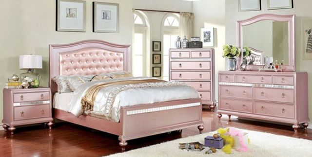 Furniture of America® Avior Rose Gold Nightstand-1