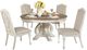 Furniture of America® Arcadia 5-Piece Antique White Round Dining Table Set with Brown Top -0