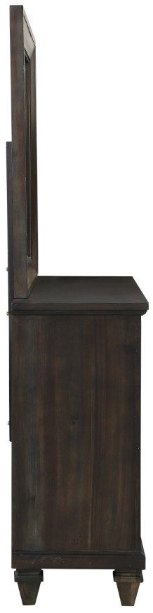 New Classic® Home Furnishings Sevilla Walnut Dresser and Mirror Set-4