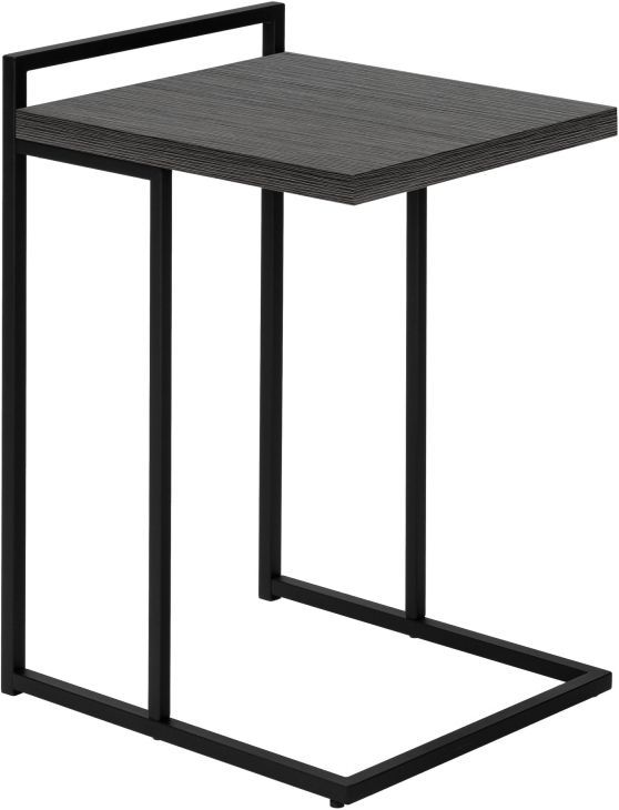 Monarch Specialties Inc. Grey Accent Table with Black Base-0