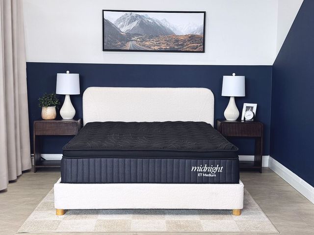 Dreamstar Bedding Hybrid Collection Midnight 12" Hybrid Medium Euro Top King Mattress-1
