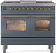 Ilve® Nostalgie II Series 40" Blue Grey Pro Style Dual Fuel Range-0