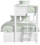 Elements International Hampton Kids White Youth Twin/Full Loft Bed with Ladder and Trundle-3