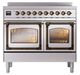 Ilve® Nostalgie II Noblesse 40'' Stainless Steel Pro Style Induction Range with Burnished Trim-1