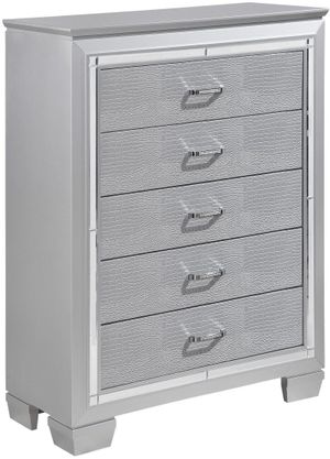 Allura Silver 5-Drawer Chest