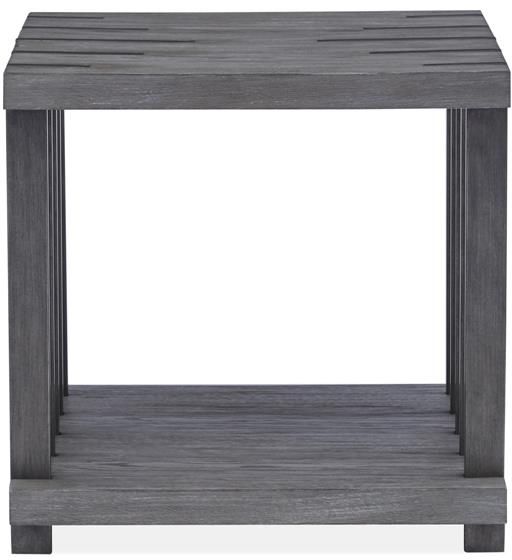 Magnussen Home® Eldridge Weathered Gravel End Table-1