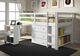 Donco Kids Study & Sleep White Youth Twin Low Loft with Desk, Chest and Bookcase-1