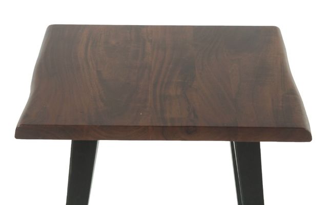 Home Trends & Design Kennedy Walnut Side Table with Black Base-2