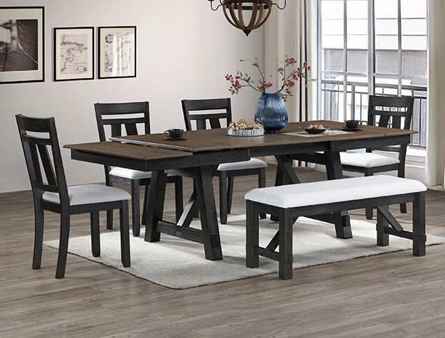Crown Mark Maribelle Wheat Charcoal Dining Top-1