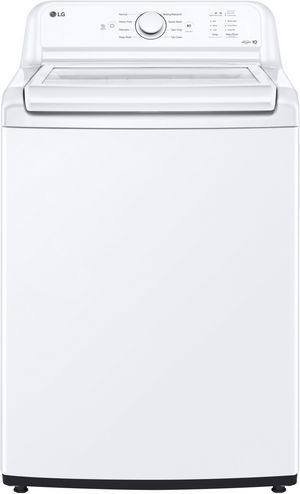 Front view of the LG 4.1 Cu. Ft. White Top Load Washer