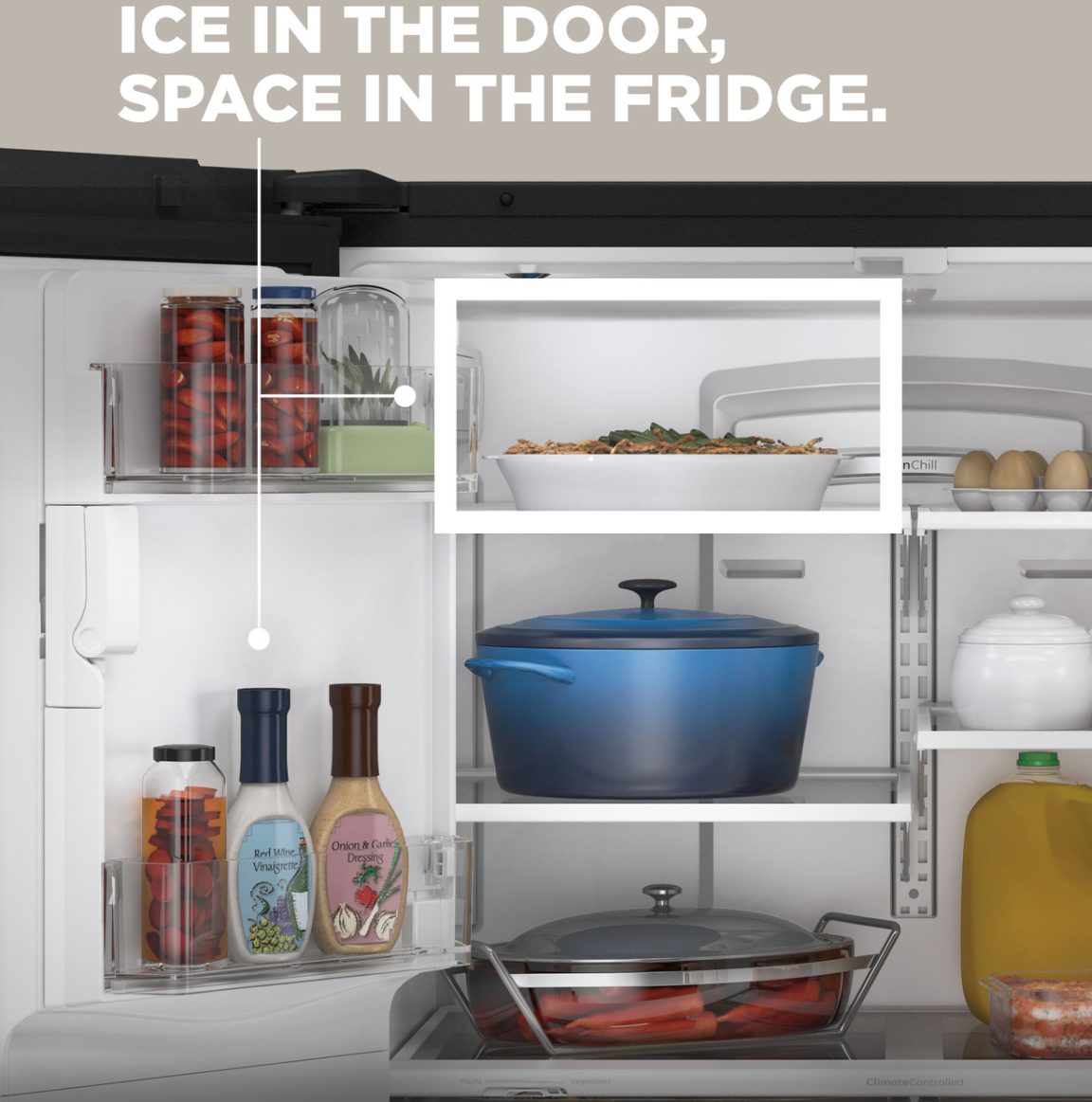 GE® 27.7 Cu. Ft. Fingerprint Resistant Stainless Steel French Door Refrigerator-10
