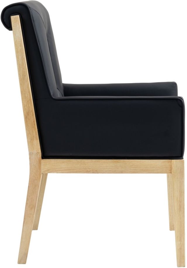 Meridian Furniture Gwendolyn Black/Natural Vegan Leather Dining Chair-3