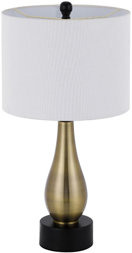 Cal® Lighting & Accessories Ashland 2-Piece Antique Brass/Black Table Lamp Set-1