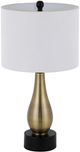 Cal® Lighting & Accessories Ashland 2-Piece Antique Brass/Black Table Lamp Set-1