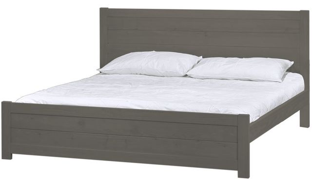 Crate Designs™ Furniture WildRoots Graphite 43" Queen Panel Bed-0