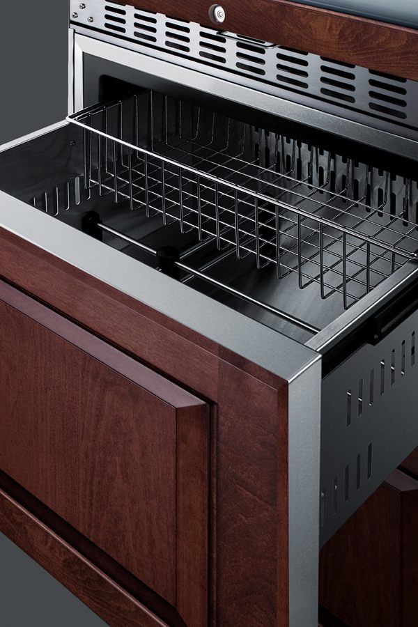 Summit® 24" Panel Ready Wine Cooler and Freezer Drawers-8