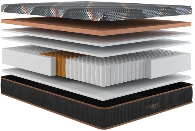 Copper by Spring Air® 13.5" Hybrid Medium Split Top King Mattress-2