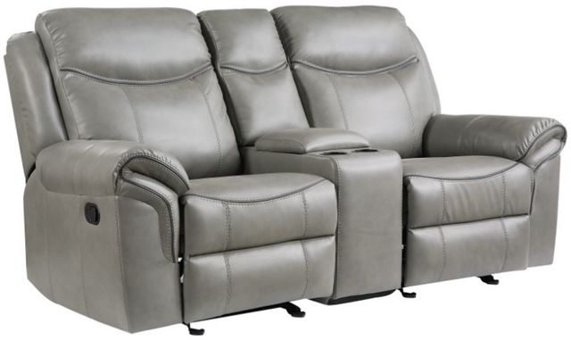 Homelegance® Aram Gray Double Power Glider Reclining Loveseat-0
