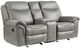 Homelegance® Aram Gray Double Power Glider Reclining Loveseat-0
