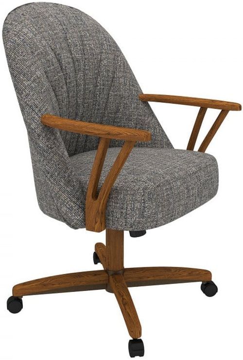 Chromcraft™ Customizable Bailey Dining Chair with Wide Wood Caps-3