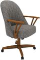 Chromcraft™ Customizable Bailey Dining Chair with Wide Wood Caps-3