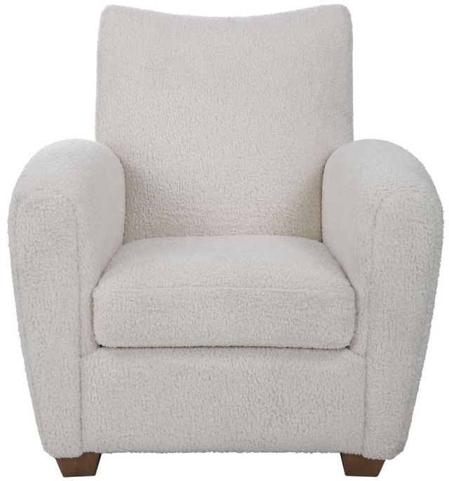 Uttermost® Teddy Off-White Shearling Accent Chair-3