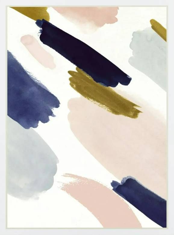 Classy Art Brushmarks II by Victoria Borges Mirrored Frame Wall Art-1