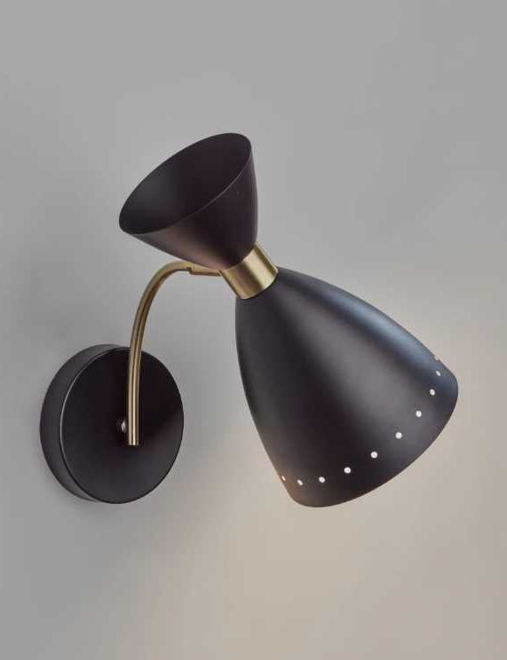 Adesso® Oscar Black Wall Light-2