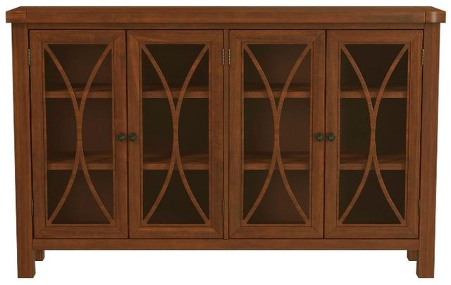 HH2 Home Bayside Rustic Mahogany 4-Door Cabinet-1
