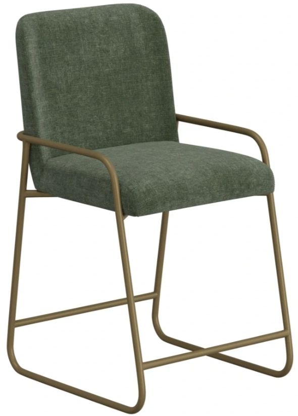 International Furniture Direct Seating Gold/Olive Bar Stool-0
