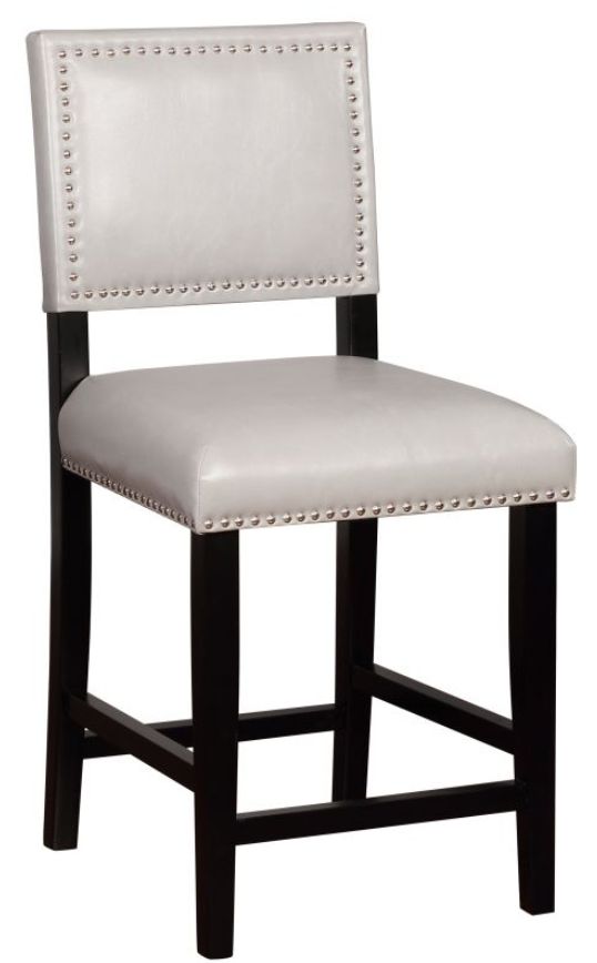 Linon Brook Black/Dove Gray Counter Stool-0