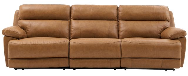 Steve Silver Co. Gatlin 3-Piece Brown Leather Dual-Power Reclining Sofa-2