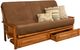 Kodiak Furniture Monterey Marmont Mocha/Butternut Queen Storage Futon with Mattress-0