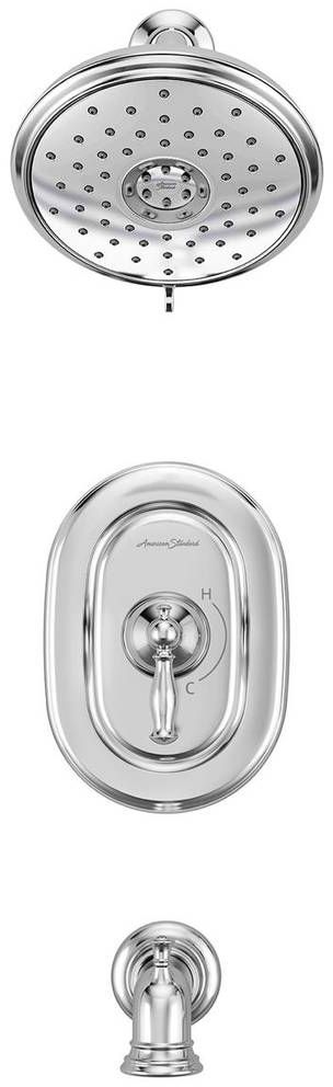American Standard Quentin® Polished Chrome Tub and Shower Trim Kit with Pressure Balance Cartridge-0