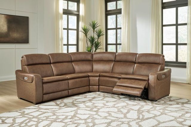 Signature Design by Ashley® Crowell 5-Piece Saddle Power Reclining Sectional-1