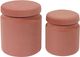 TOV Furniture by TOV Slashed Set of 2 Blush Kris Storage Ottomans-2
