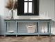 International Furniture Direct Tiffany Blue/Brown 94'' Sofa Table-4