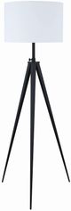 Coaster® Harrington White/Black Drum Adjustable Height Tripod Floor Lamp-0
