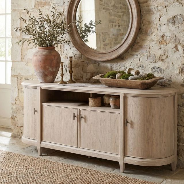 Riverside Furniture Carmella Pebble Oak Media Console-1