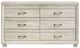Elements International Fort Worth White 6-Drawer Dresser-1