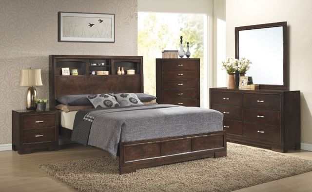 American Wholesale Furniture 3-Piece Walnut Queen Bedroom Set-1