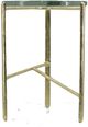 A & B Home Round Clear Tabletop End Table with Gold Legs -1