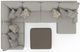 Jackson Furniture Livingston 4-Piece Linen U-Shape Sectional with Ottoman-3