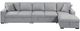 Homelegance® Pompano 3-Piece Gray Right-Arm Facing Sectional with Chaise-2