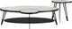 Armen Living Banks 2-Piece White Top Coffee Table Set with Black Base-0