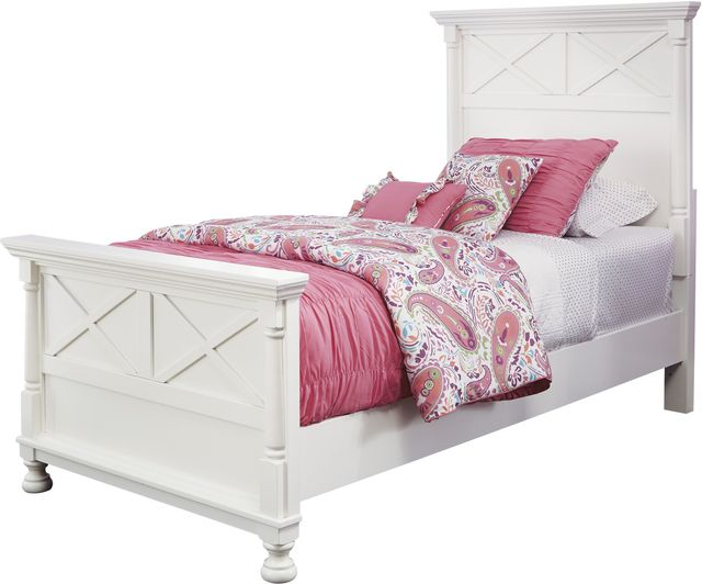 Signature Design by Ashley® Kaslyn 4-Piece White Twin Panel Bed Set-1